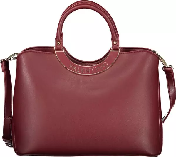 Red Polyurethane Women's Bag