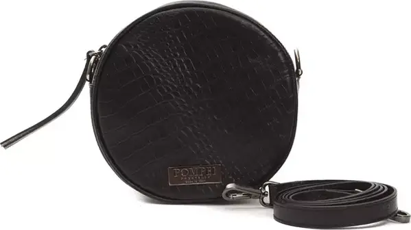 Black Leather Women Crossbody Bag
