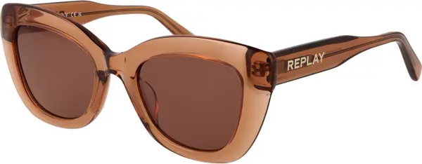 Beige Plastic Sunglasses