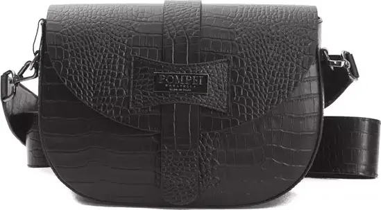 Black Leather Women Crossbody