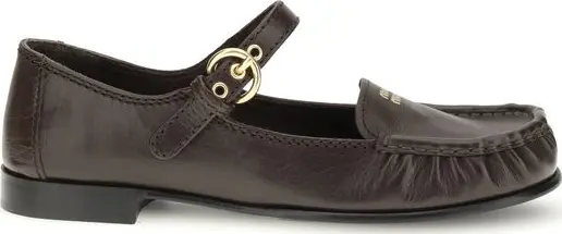 Brown Calf Leather Bos Taurus Slip-On Loafers