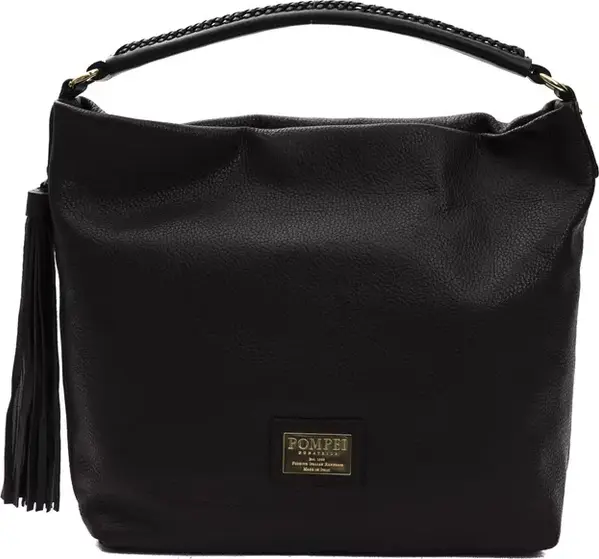 Black Leather Women Shoulder Bag