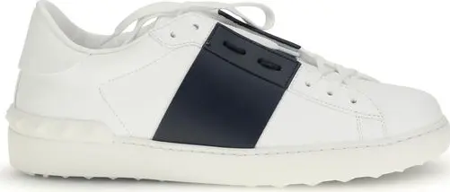 Blue Calf Leather Bos Taurus Low Top Sneakers
