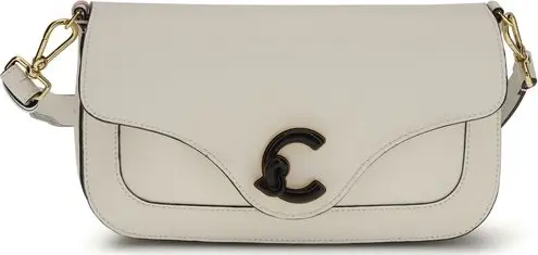 White Calf Leather Bos Taurus Shoulder Bag