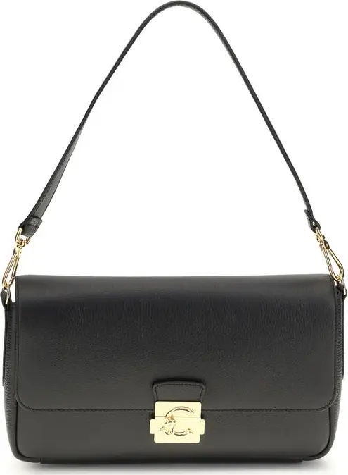 Black Calf Leather Bos Taurus Shoulder Bag