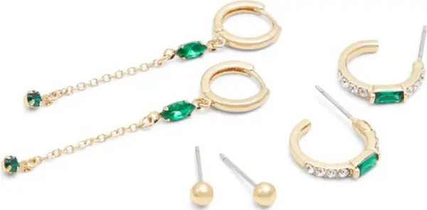 Green Elastane Earrings