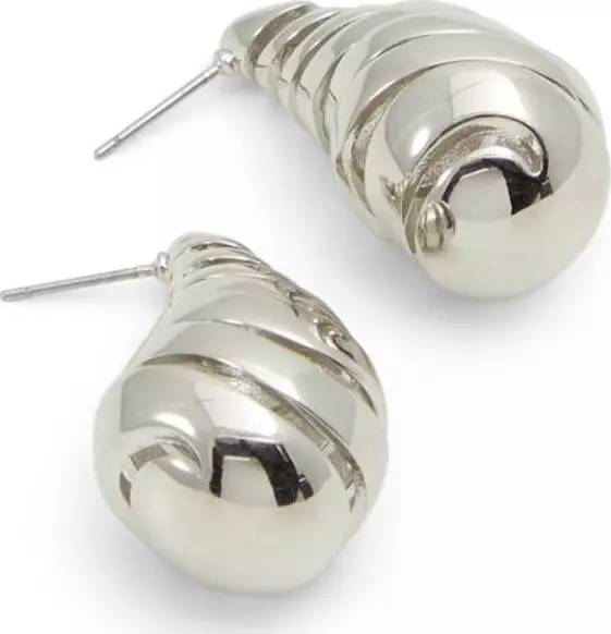 Silver Elastane Earrings