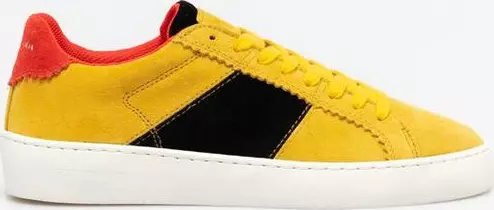 Bicolor Leather Low Top Sneakers