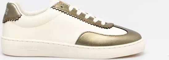 Bronze Leather Low Top Sneakers