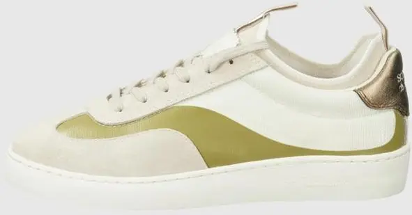 Beige Leather Low Top Sneakers