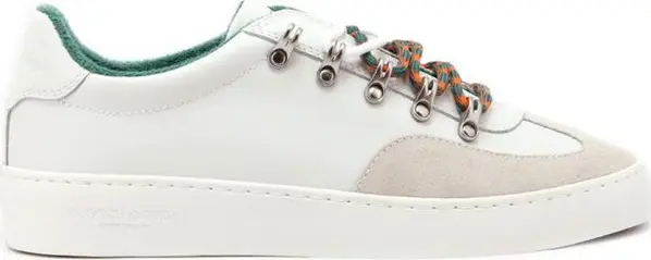 White Leather Low Top Sneakers
