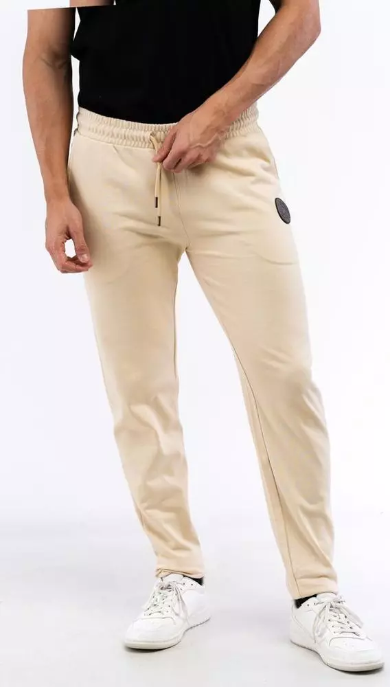 Beige Cotton Joggers (Workout Pants)