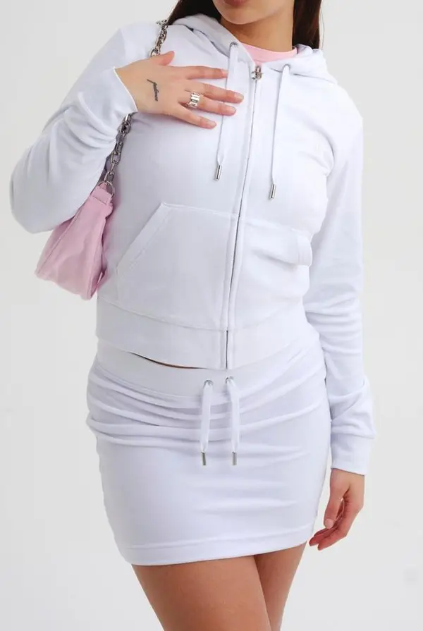White Polyester Sweatshirt