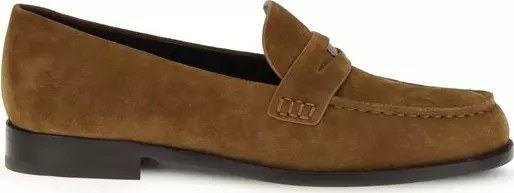 Beige Calf Leather Bos Taurus Slip-On Loafers