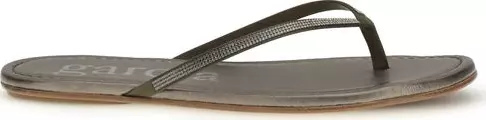 Bicolor Crystals Flat Sandals