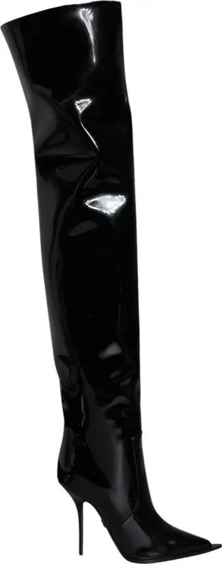 Black Leather Over The Knee
