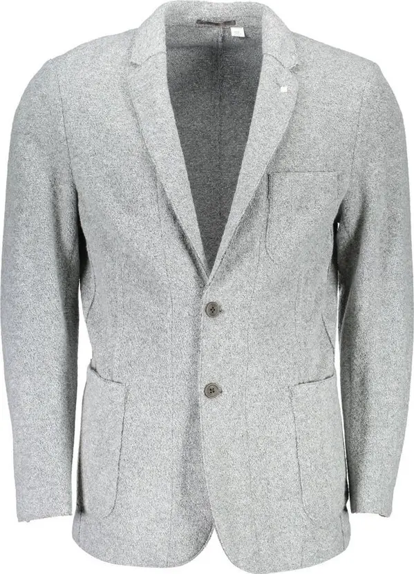 Gray Polyester And Wool Blazer