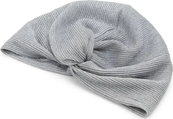 Silver Polyester Hat