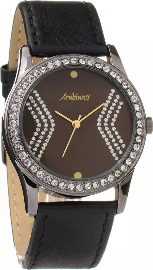 Black Leather Dress Watch