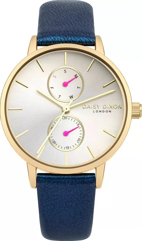 Blue Leather Dress Watch