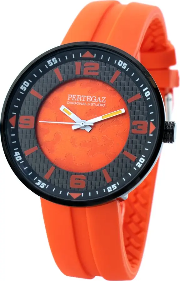 Orange Rubber Sport Watch