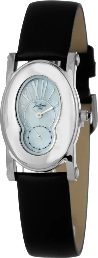 Black Leather Dress Watch