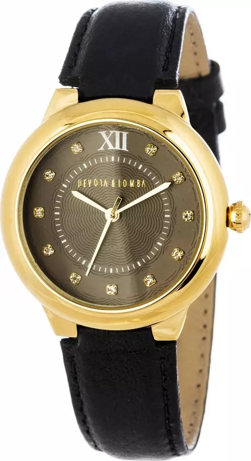 Black Leather Dress Watch