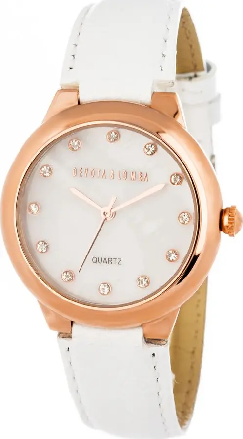 White Leather Dress Watch