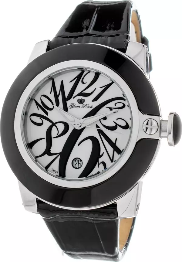 Black Leather Dress Watch