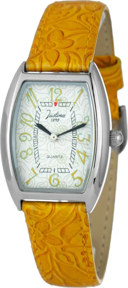 Orange Leather Dress Watch