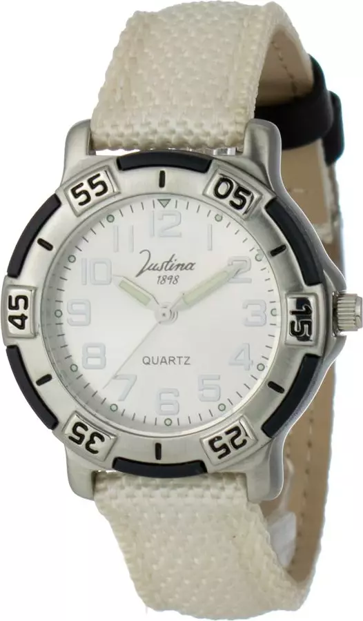 Beige Leather Dress Watch