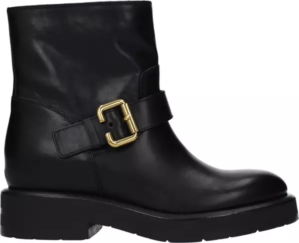 Black Leather Ankle Boots