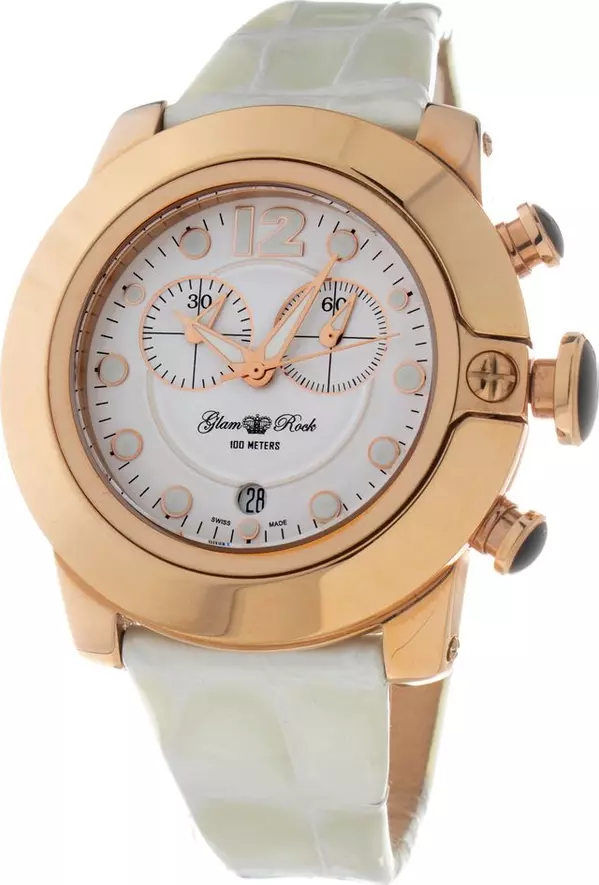White Leather Dress Watch