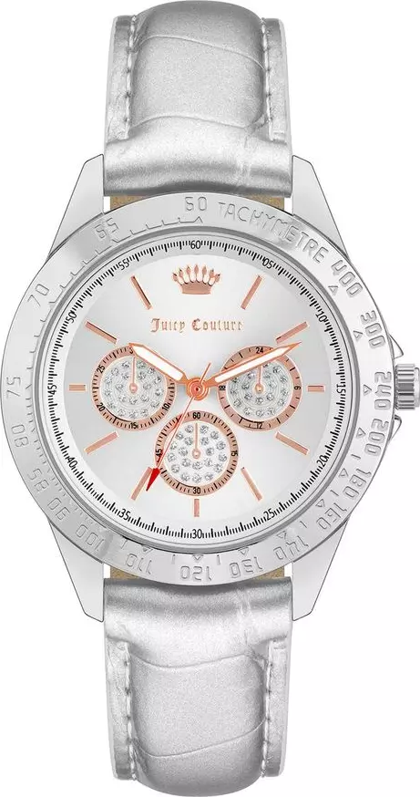 Silver Plastic Dress Watch