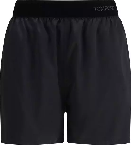 Black Silk Bermuda Shorts