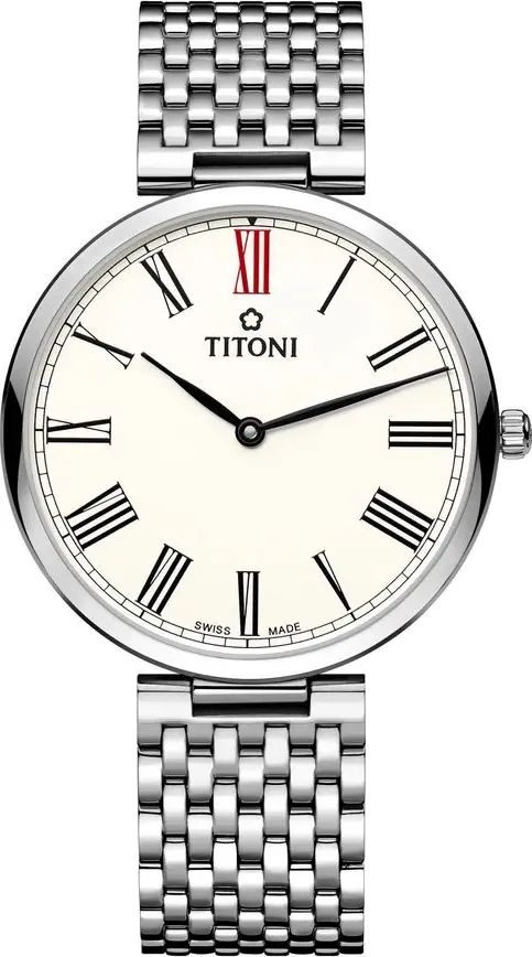 Gray Stainless Steel Dress Watch