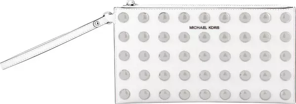 White Leather Clutch Bag