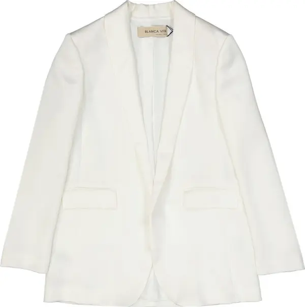 White Polyester Jackets And Coat