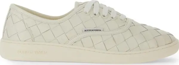 White Calfskin Low Top Sneakers
