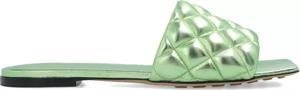 Bicolor Calfskin Flat Sandals