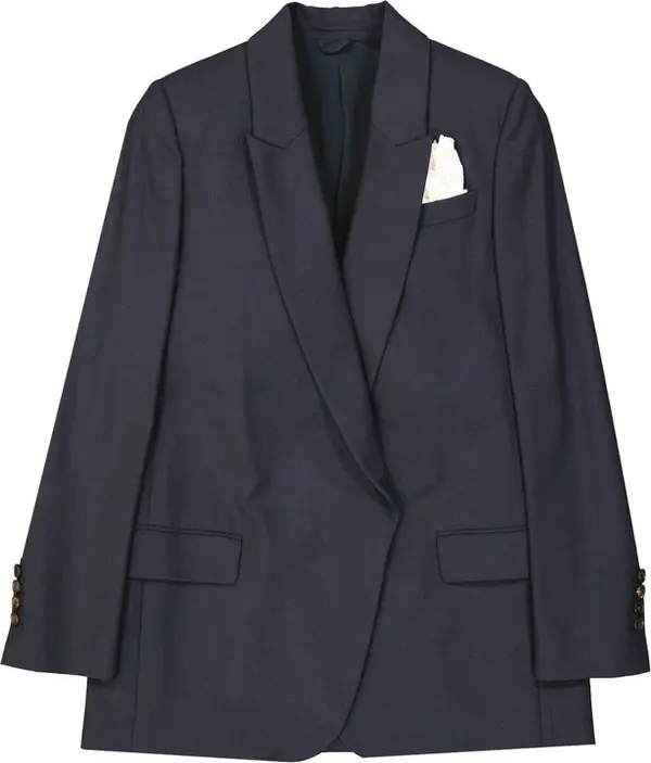 Blue Virgin Wool Coat