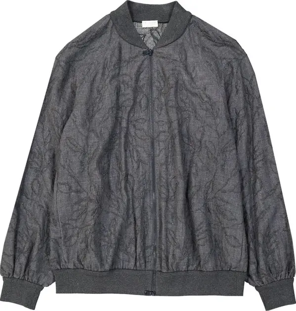 Gray Virgin Wool Bomber