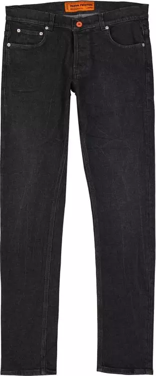 Black Cotton Slim Fit Jeans