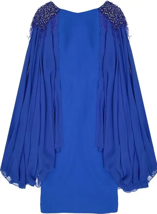 Blue Acetate Cocktail Dress