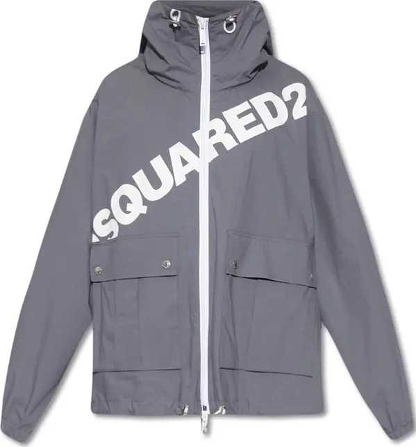 Gray Cotton Shell Jacket