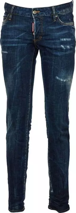 Blue Cotton Slim Fit Jeans