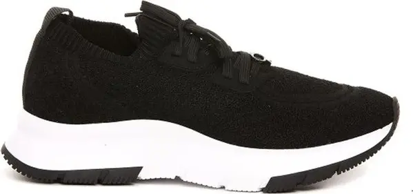 Black Fabric Athletic Sneakers