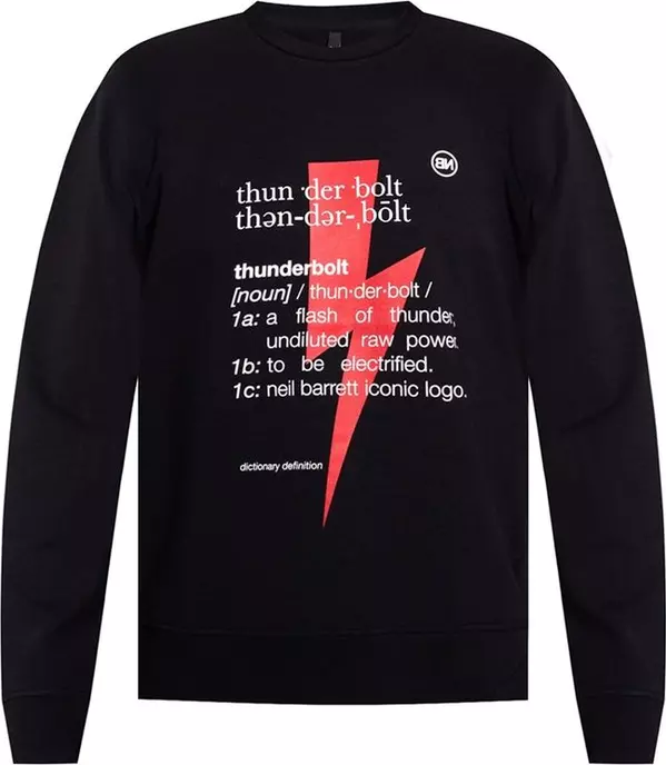 Black Cotton Sweatshirt