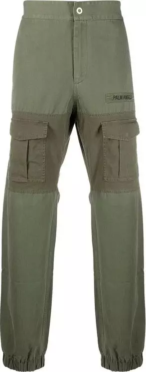 Bicolor Cotton Cargo Pants