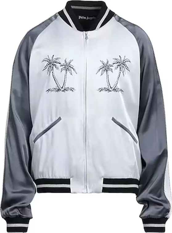 Gray Acetate Bomber